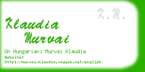 klaudia murvai business card